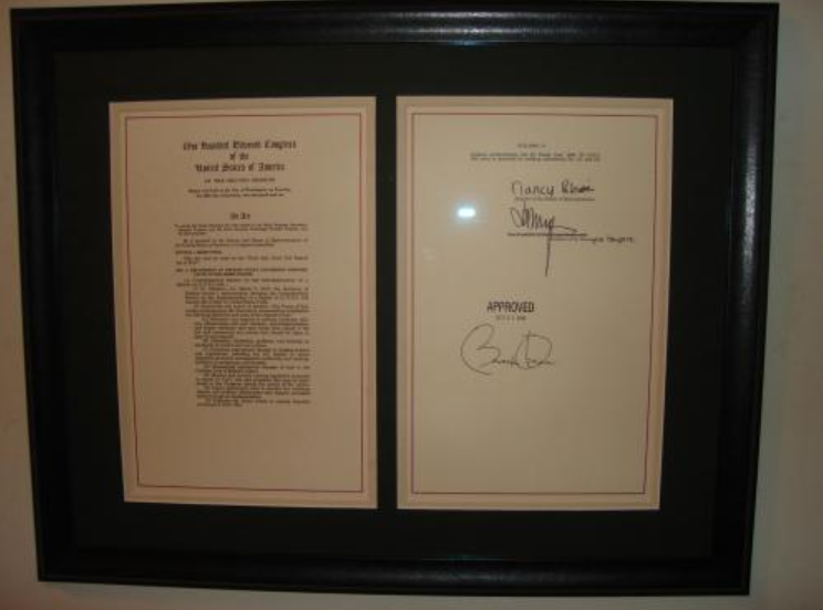 Bill's signed DADT copy